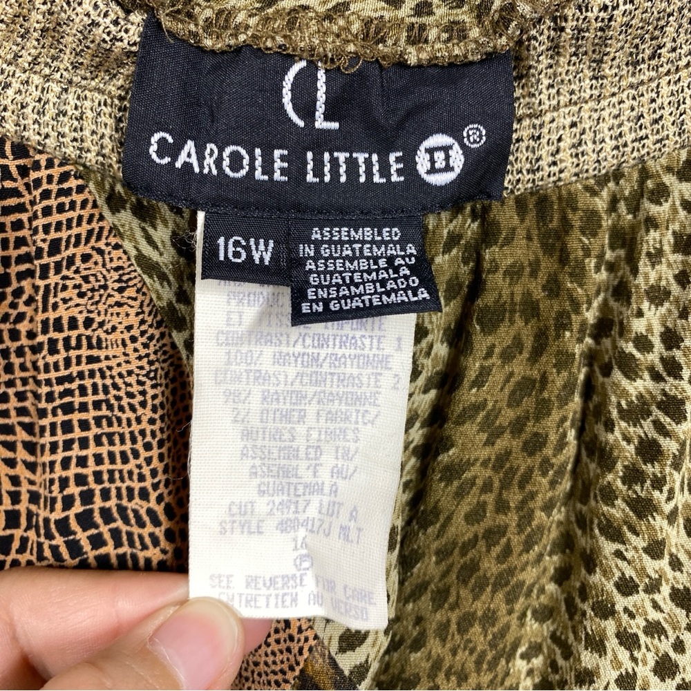 Carole Little Boho Skirt Womens Size 16W Patchwork Floral Animal Print - Picture 4 of 5